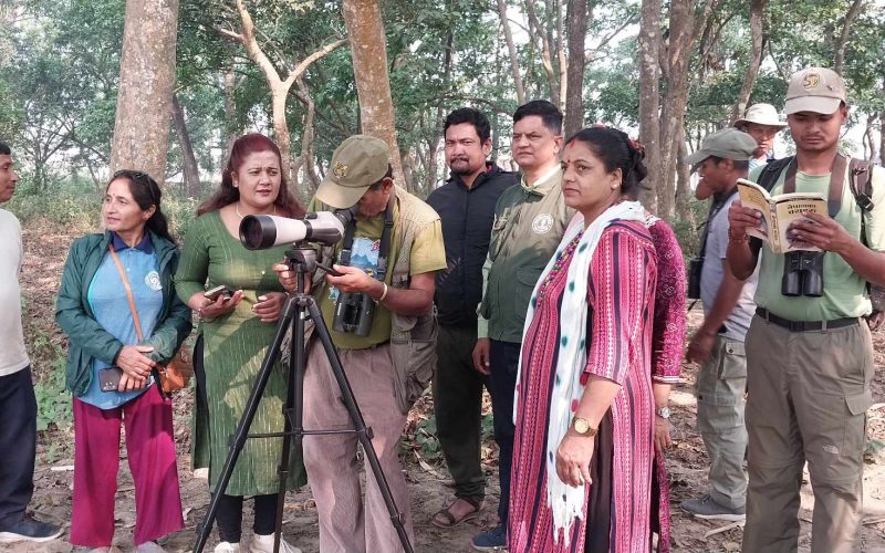 २९औं वन्यजन्तु सप्ताह : जनकौली सामुदायिक वनमा चरा अबलोकन