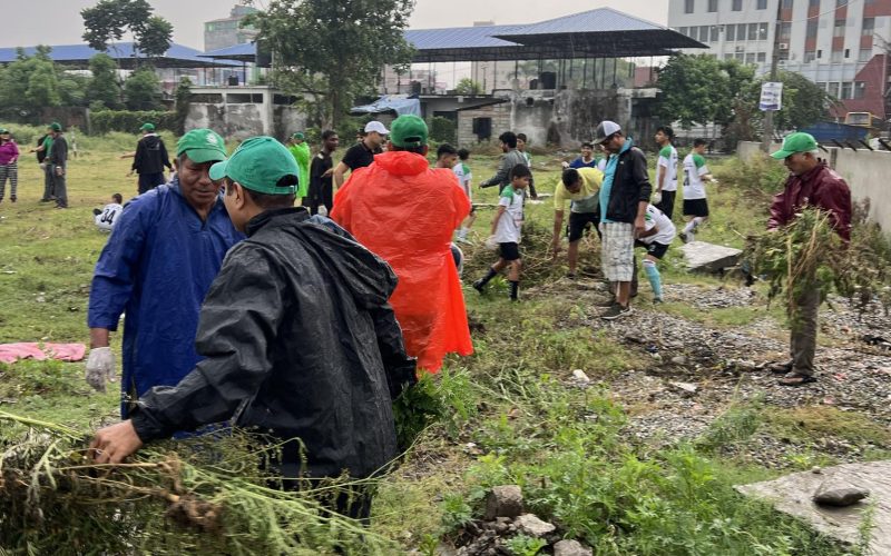 घुमौ भरतपुर सफल पारौमा वे ग्रुपको सरसफाइ अभियान