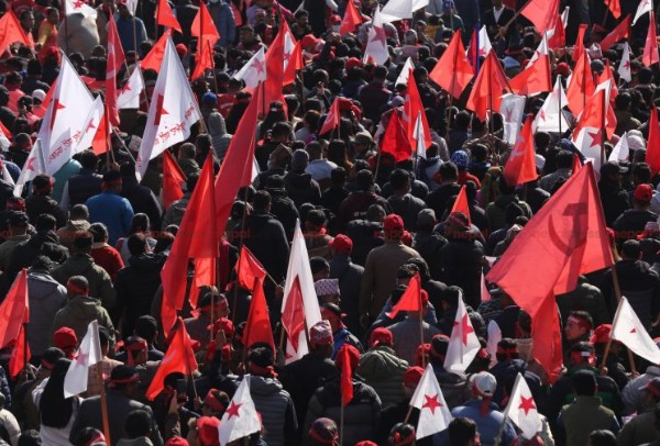 काठमाडौंमा नेकपाको शक्ति प्रदर्शन 