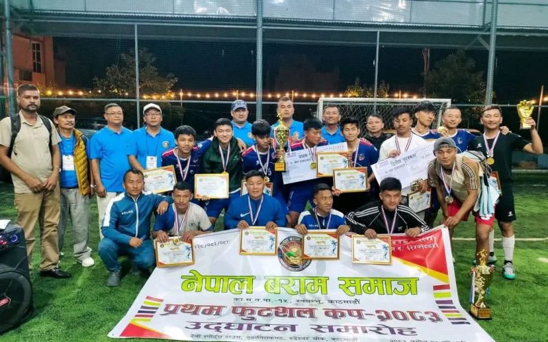 नेपाल बराम समाजको पहिलो फुटसल उपाधि थुमी क्लबलाई
